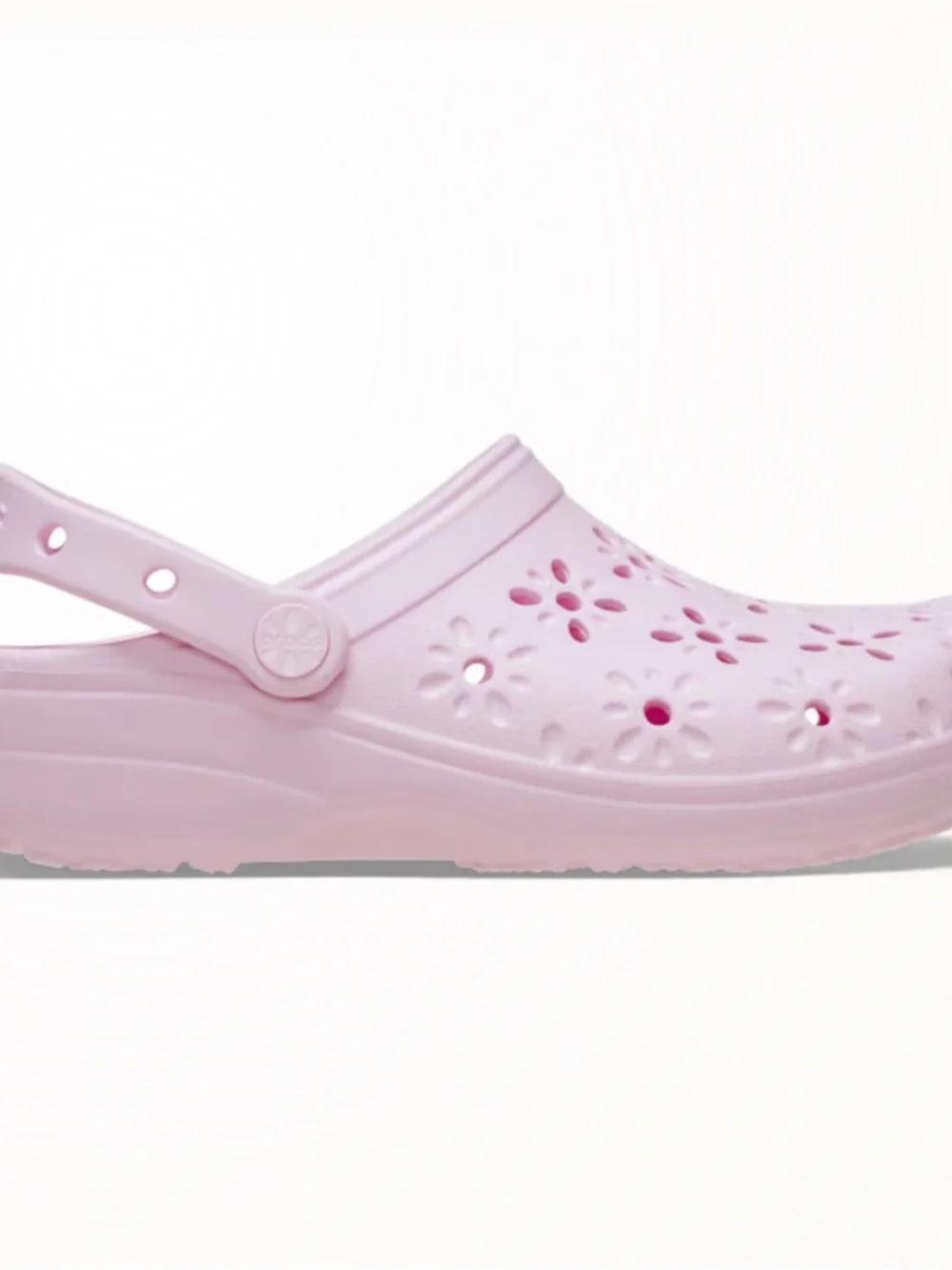 NWT CROCS Women's Pink Floral Vent Clog - Picture 2 of 3